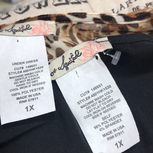 🎁Love Squared Trendy Plus Size Sheath Dress & Animal-Print Overlay - Picture 5 of 8